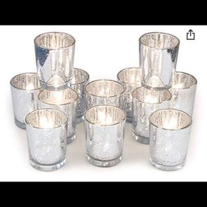 Candle Holder Set of 12 silver